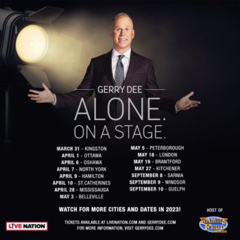 Gerry Dee Announces Return to Stage with 2022 Comedy Tour