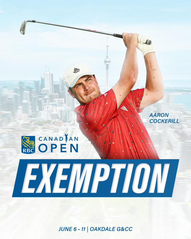 Aaron Cockerill Given Exemption into RBC Canadian Open