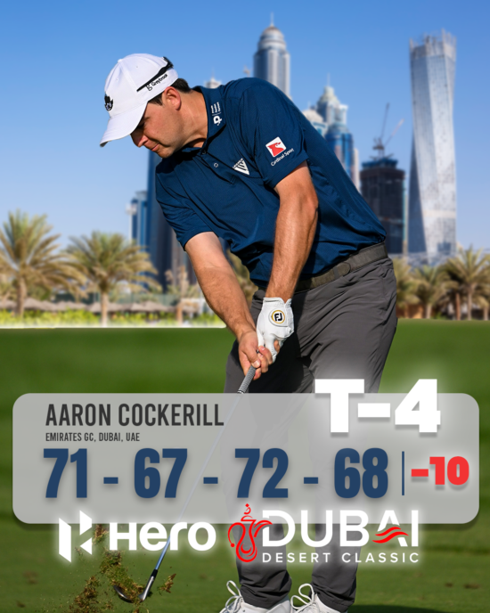 Aaron Cockerill Finishes 4th at Hero Dubai Desert Classic